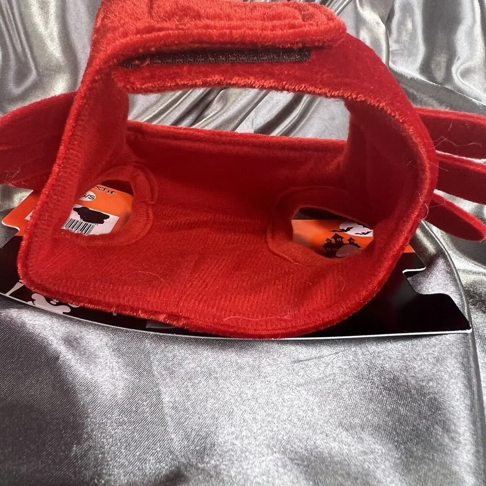 Halloween Pet Costume Hat Dogs Red Lobster Crab Size M / L‎  Adjustable Cute NEW
